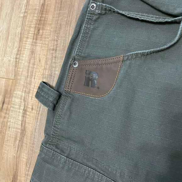 Wrangler Riggs Workwear Shorts Men’s Size 46 Ripstop Green Cargo Carpenter - Picture 5 of 9